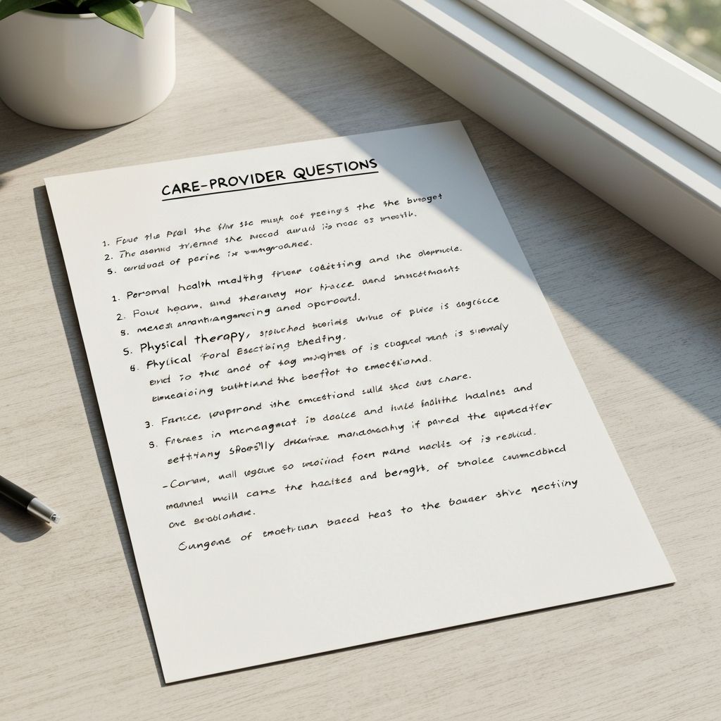 Questions to Ask Your Care Provider